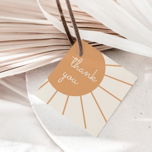 Little Ray of Sunshine Boho Baby shower Bedankjes Labels
