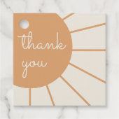 Little Ray of Sunshine Boho Baby shower Bedankjes Labels (Voorkant)