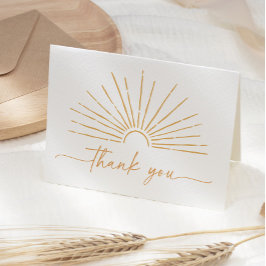 Little Ray of Sunshine Boho Baby shower Bedankkaart