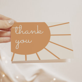 Little Ray of Sunshine Boho Baby shower Bedankkaart