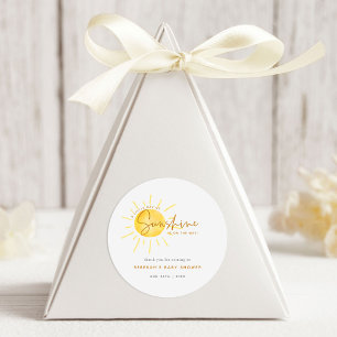 Little Ray of Sunshine Boho Baby shower Bedankt Ronde Sticker