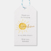 Little Ray of Sunshine Boho Baby shower Cadeaulabel (Voorkant)