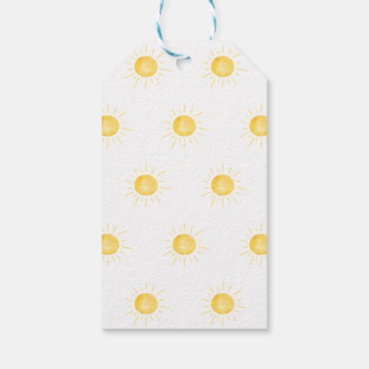 Little Ray of Sunshine Boho Baby shower Cadeaulabel (Achterkant)