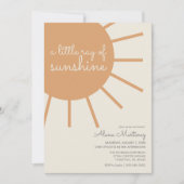 Little Ray of Sunshine Boho Baby shower Invitation Kaart (Voorkant)
