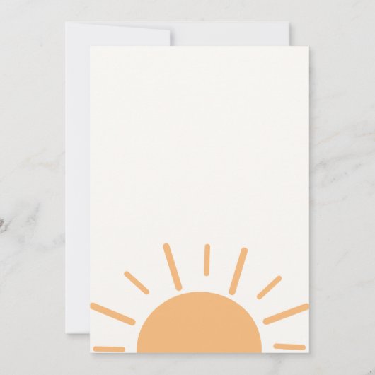 Little Ray of Sunshine Boho Baby shower Kaart (Achterkant)