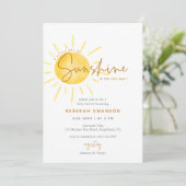 Little Ray of Sunshine Boho Baby shower Kaart (Staand voorkant)