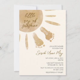 Little Ray of Sunshine Boho Baby shower Kaart