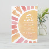 Little Ray of Sunshine Boho Baby shower Kaart (Staand voorkant)