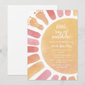 Little Ray of Sunshine Boho Baby shower Kaart (Voorkant / Achterkant)