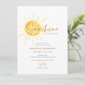 Little Ray of Sunshine Boho Baby shower Kaart (Staand voorkant)