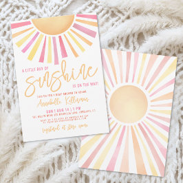 Little Ray Of Sunshine Boho Baby Shower Kaart