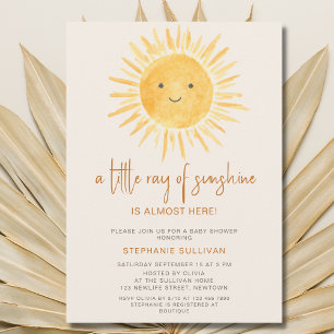 Little Ray of Sunshine Boho Baby shower Kaart