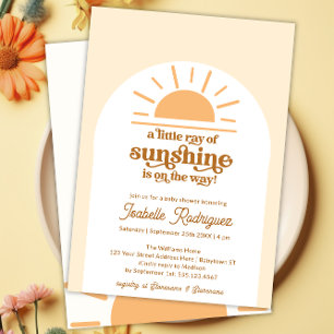 Little Ray of Sunshine Boho Baby shower Kaart