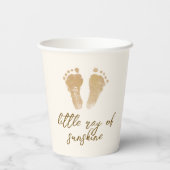 Little Ray of Sunshine Boho Baby shower Papieren Bekers (Achterkant)