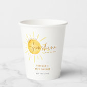 Little Ray of Sunshine Boho Baby shower Papieren Bekers (Voorkant)