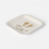 Little Ray of Sunshine Boho Baby shower Papieren Bordje (Gebogen)