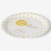 Little Ray of Sunshine Boho Baby shower Papieren Bordje (Gekanteld)