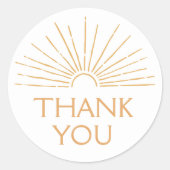 Little Ray of Sunshine Boho Baby shower Ronde Sticker (Voorkant)