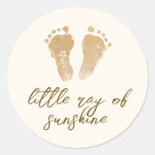 Little Ray of Sunshine Boho Baby shower Ronde Sticker