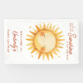 Little Ray Of Sunshine Boho Baby Shower Welcome Spandoek (Horizontaal)