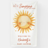 Little Ray Of Sunshine Boho Baby Shower Welcome Spandoek (Verticaal)