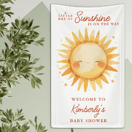 Little Ray Of Sunshine Boho Baby Shower Welcome Spandoek