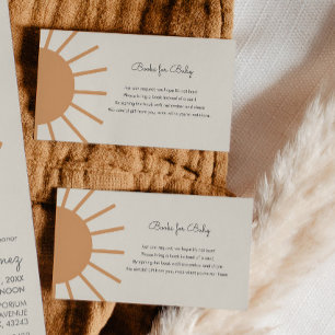 Little Ray of Sunshine Boho Books for Baby Enclosu Informatiekaartje