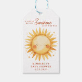 Little Ray of Sunshine Boho Cute Sun Baby Shower Cadeaulabel (Voorkant)