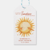 Little Ray of Sunshine Boho Cute Sun Baby Shower Cadeaulabel (Achterkant)