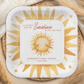 Little Ray of Sunshine Boho Cute Sun Baby Shower Papieren Bordje