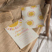 Little Ray of Sunshine Boho Retro Meisje Baby show Kaart