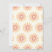 Little Ray of Sunshine Boho Sun Baby shower Kaart (Achterkant)