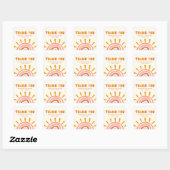 Little Ray of Sunshine Boho Sun Baby Shower Vierkante Sticker (Vel)