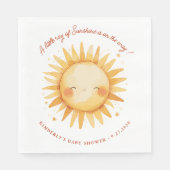 Little Ray of Sunshine Boho Sun Cute Baby Shower Servet (Voorkant)