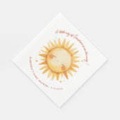 Little Ray of Sunshine Boho Sun Cute Baby Shower Servet (Hoek)