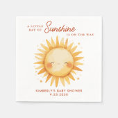 Little Ray of Sunshine Boho Sun Cute Baby Shower Servet (Voorkant)