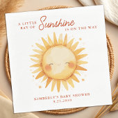 Little Ray of Sunshine Boho Sun Cute Baby Shower Servet