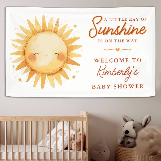 Little Ray Of Sunshine Boho Welcome Baby Shower Spandoek