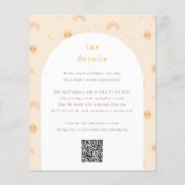 Little Ray of Sunshine Budget QR Meisje Baby showe (Achterkant)