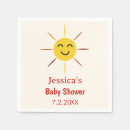 Little Ray of Sunshine cartoon Baby shower Servet