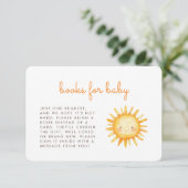 Little Ray of Sunshine Cute Baby Shower Books Informatiekaartje (Staand voorkant)