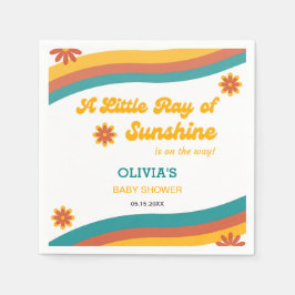Little Ray of Sunshine Genderneutraal Baby shower Servet