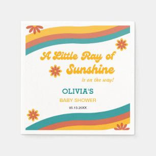 Little Ray of Sunshine Genderneutraal Baby shower Servet