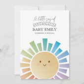 Little Ray of Sunshine Genderneutrale Baby Aankoms Aankondiging (Voorkant)