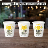 Little Ray of Sunshine Glitter Baby shower Papieren Bekers