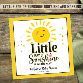 Little Ray of Sunshine Glitter Baby shower Servet