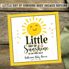 Little Ray of Sunshine Glitter Baby shower Servet