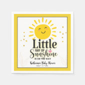 Little Ray of Sunshine Glitter Baby shower Servet (Voorkant)