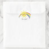 Little Ray of Sunshine Het is een meisje gunst Sti Ronde Sticker (Tas)