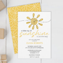 Little Ray of Sunshine Line Art Sun Baby shower